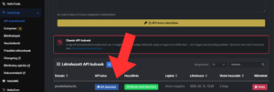 HelloPack telepítése lépésről lépésre-API kulcs készítése